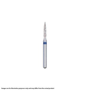 Kerr BluWhite Diamond Bur 210SF 012 Flame Super Fine Grit Yellow FG 19mm (5)