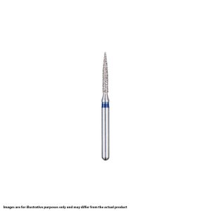 Kerr BluWhite Diamond Bur 216F 012 Flame Fine Grit Red FG 19mm (5)