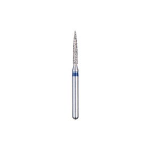 Kerr BluWhite Diamond Bur 216R 012 Flame Medium Grit Blue FG 19mm (5)