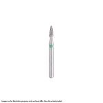 Kerr BluWhite Diamond Bur 220R 014 Flame Medium Grit Blue FG 19mm (5)