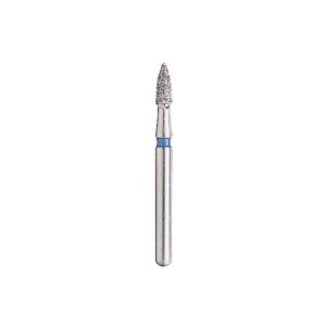 Kerr BluWhite Diamond Bur 230R 016 Flame Medium Grit Blue FG 19mm (5)