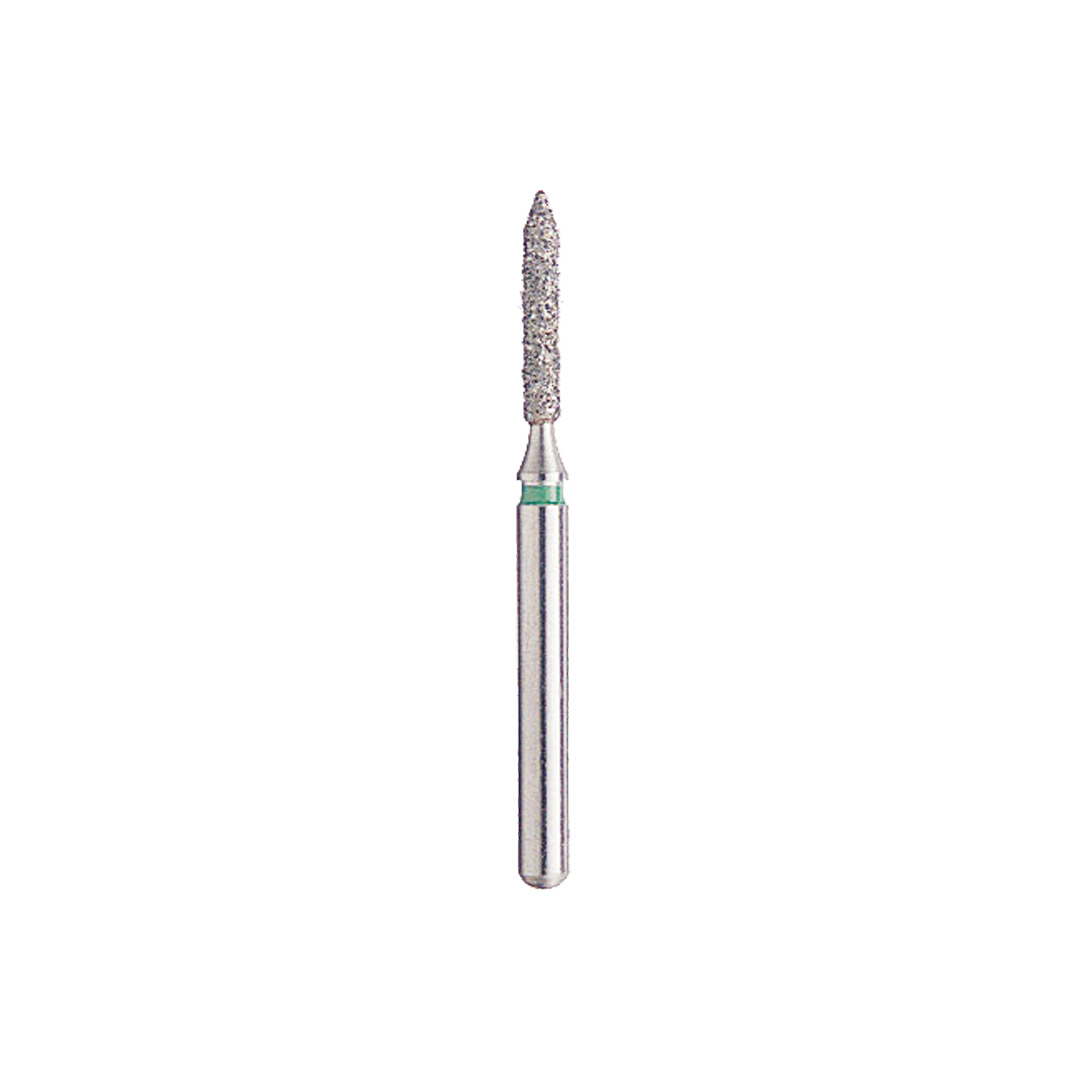 Kerr BluWhite Diamond Bur 232C 012 Flame Coarse Grit Green FG 19mm (5) Kerr BluWhite Diamond Bur 232C 012 Flame Coarse Grit Green FG 19mm (5)