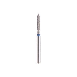 Kerr BluWhite Diamond Bur 232R 012 Flame Medium Grit Blue FG 19mm (5)