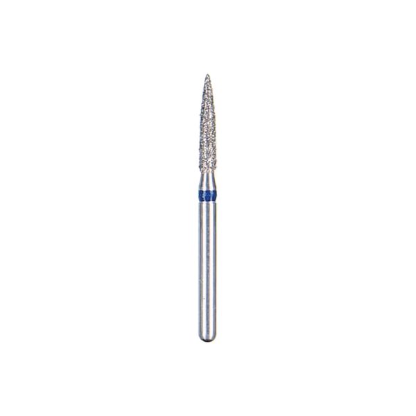 Kerr BluWhite Diamond Bur 240R 016 Flame Medium Grit Blue FG 19mm (5)
