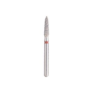 Kerr BluWhite Diamond Bur 250F 018 Flame Fine Grit Red FG 19mm (5)