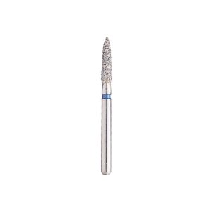 Kerr BluWhite Diamond Bur 250R 018 Flame Medium Grit Blue FG 19mm (5)