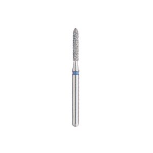 Kerr BluWhite Diamond Bur 252R 014 Flame Medium Grit Blue FG 19mm (5)