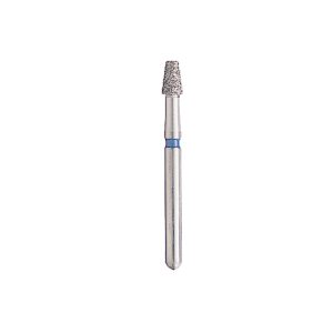 Kerr BluWhite Diamond Bur 410R 021 Flat End Taper Medium Grit Blue FG 19mm (5)