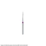 Kerr BluWhite Diamond Bur 4209 010 Round End Taper Composite Finishing Fine Grit Yellow FG 19mm (5)