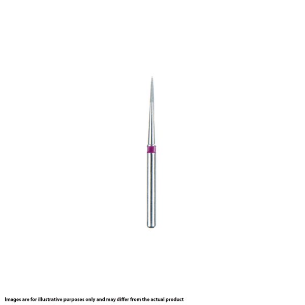 Kerr BluWhite Diamond Bur 4209 010 Round End Taper Composite Finishing Fine Grit Yellow FG 19mm (5)