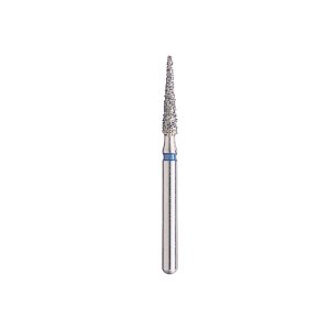 Kerr BluWhite Diamond Bur 431R 016 Flat End Taper Medium Grit Blue FG 19mm (5)