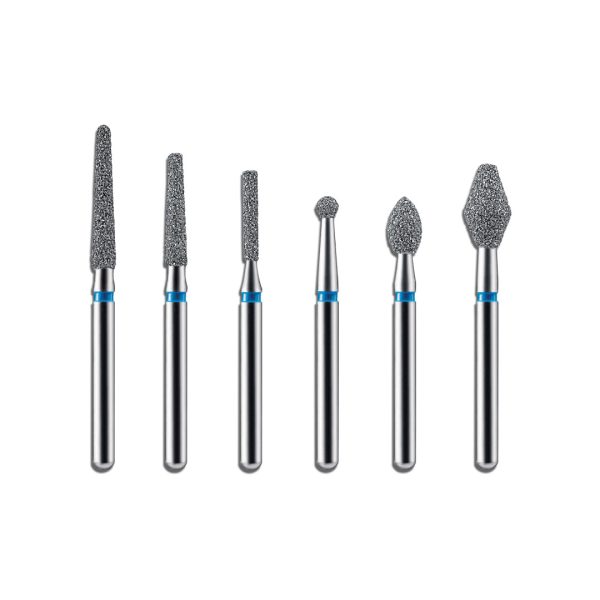 Kerr BluWhite Diamond Bur 460R 033 Occlusal Medium Grit Blue FG 19mm (5)
