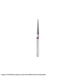 Kerr BluWhite Diamond Bur 5236P 016 Flat End Taper Composite Finishing Ultra Fine Grit Violet FG 19mm (5)