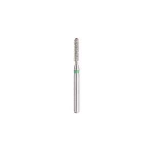 Kerr BluWhite Diamond Bur 555C 012 Straight Cylinder Coarse Grit Green FG 19mm (5)