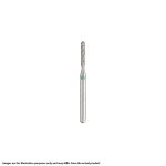 Kerr BluWhite Diamond Bur 555R 012 Straight Cylinder Medium Grit Blue FG 19mm (5)