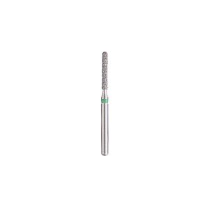 Kerr BluWhite Diamond Bur 585C 009 Straight Cylinder Coarse Grit Green FG 19mm (5)