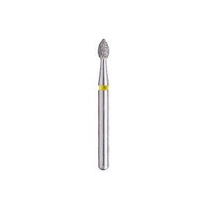 Kerr BluWhite Diamond Bur 610SF 018 Equilibrating & Contouring Super Fine Grit Yellow FG 19mm (5)