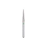 Kerr BluWhite Diamond Bur 713C 018 Flat End Taper Coarse Grit Green FG 19mm (5)