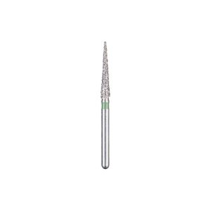 Kerr BluWhite Diamond Bur 713C 018 Flat End Taper Coarse Grit Green FG 19mm (5)