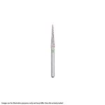 Kerr BluWhite Diamond Bur 713SF 018 Flat End Taper Super Fine Grit Yellow FG 19mm (5)