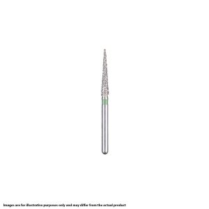 Kerr BluWhite Diamond Bur 713SF 018 Flat End Taper Super Fine Grit Yellow FG 19mm (5)