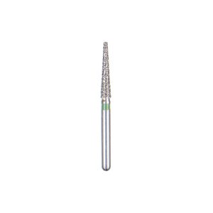 Kerr BluWhite Diamond Bur 723C 018 Flat End Taper Coarse Grit Green FG 19mm (5)