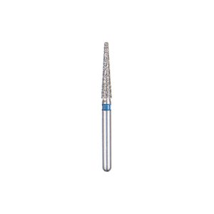 Kerr BluWhite Diamond Bur 723R 018 Flat End Taper Medium Grit Blue FG 19mm (5)