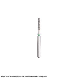 Kerr BluWhite Diamond Bur 725XC 014 Round End Taper Extra Coarse Grit Black FG 19mm (5)