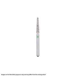 Kerr BluWhite Diamond Bur 726R 016 Round End Taper Medium Grit Blue FG 19mm (5)