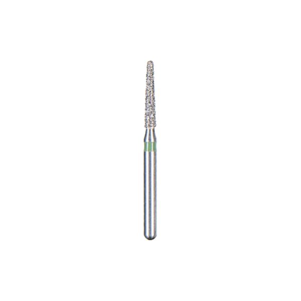 Kerr BluWhite Diamond Bur 740C 014 Flat End Taper Coarse Grit Green FG 19mm (5)