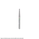 Kerr BluWhite Diamond Bur 753R 025 Flat End Taper Medium Grit Blue FG 19mm (5)