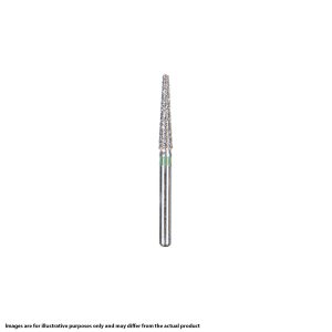 Kerr BluWhite Diamond Bur 753R 025 Flat End Taper Medium Grit Blue FG 19mm (5)