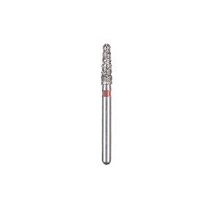 Kerr BluWhite Diamond Bur 755F 016 Round End Taper Fine Grit Red FG 19mm (5)