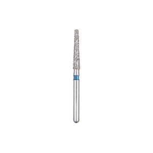 Kerr BluWhite Diamond Bur 760R 018 Flat End Taper Medium Grit Blue FG 19mm (5)