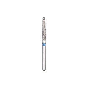 Kerr BluWhite Diamond Bur 765R 018 Round End Taper Medium Grit Blue FG 19mm (5)