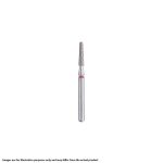 Kerr BluWhite Diamond Bur 725R 014 Round End Taper Medium Grit Blue FG SS Short Shank 16.5mm (5)