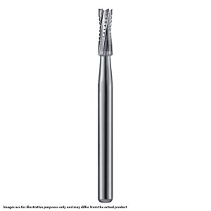 Kerr Jet Tungsten Carbide Operative Bur 558 012 Straight Flat End X-Cut Fissure FG 19mm (5)
