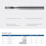 Kerr Jet Tungsten Carbide Operative Bur 57 010 Straight Flat End Fissure FG 19mm (100)