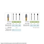 Kerr Jet Tungsten Carbide Trimming & Finishing Bur 7404 014 Egg FG 19mm (100)