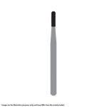 Kerr Jet Tungsten Carbide Operative Bur 1156 009 Straight Round End Fissure FG SS Short Shank 16.5mm (5)