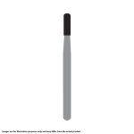 Kerr Jet Tungsten Carbide Operative Bur 1158 012 Straight Round End Fissure FG SS Short Shank 16.5mm (5)