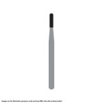 Kerr Jet Tungsten Carbide Operative Bur 1556 009 Straight Round End X-Cut Fissure FG SS Short Shank 16.5mm (5)