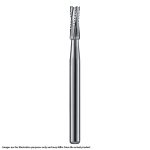 Kerr Jet Tungsten Carbide Operative Bur 557L 010 Straight Flat End X-Cut Fissure FG SS Short Shank 16.5mm (100)