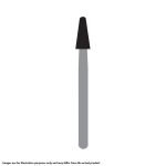 Kerr Jet Tungsten Carbide Operative Bur 1703 021 Taper Round End X-Cut Fissure FG OS Oral Surgery 25mm (5)