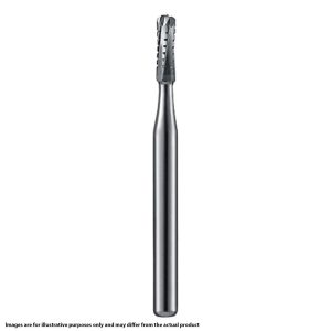 Kerr Jet Tungsten Carbide Operative Bur 1558 012 Straight Round End X-Cut Fissure HP 44.5mm (5)