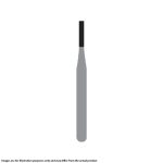 Kerr Jet Tungsten Carbide Operative Bur 556 009 Straight Flat End X-Cut Fissure HP 44.5mm (5)