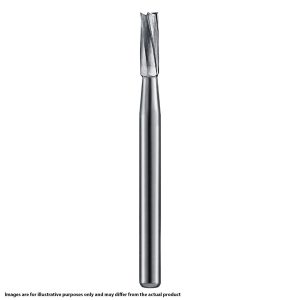 Kerr Jet Tungsten Carbide Operative Bur 57 010 Straight Flat End Fissure RA SS Short Shank 16.5mm (5)