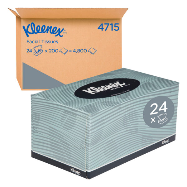 Kimberly-Clark Kleenex Facial Tissues White 2 Ply 200's (24)