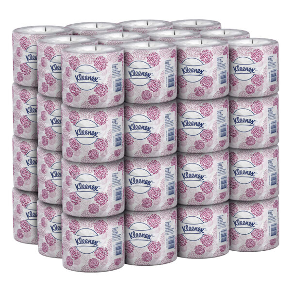 Kimberly-Clark Kleenex Toilet Rolls White 2 Ply 400 Sheets Individually Wrapped (48)