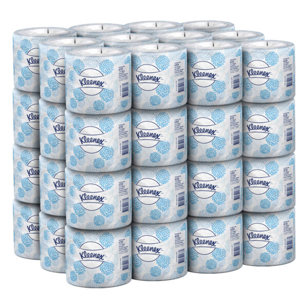 Kimberly-Clark Kleenex Executive Toilet Rolls White 2 Ply 300 Sheets Individually Wrapped (48)